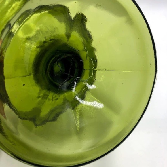 Vintage Green Depression Glass Bowl Dish - Picture 12 of 12